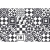 Ambiance-Live 24 Aufkleber Fliesen | Sticker Selbstklebend Fliesen – Mosaik Fliesen Wandtattoo Badezimmer und Küche | Fliesen Kleber – Schwarz und Weiß – 10 x 10 cm – 24-teilig - 1