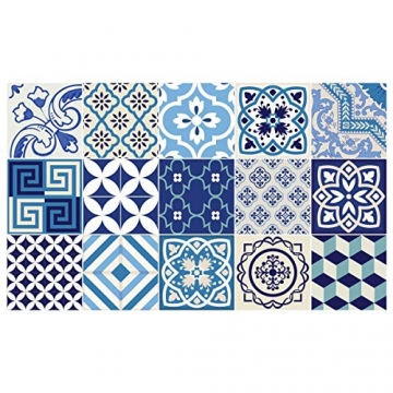 Ambiance-Live Karo-Zement Wandtattoo – AZULEJOS – 15 x 15 cm – 15-teilig - 1