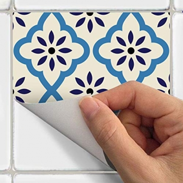 Ambiance-Live Karo-Zement Wandtattoo – AZULEJOS – 15 x 15 cm – 15-teilig - 4