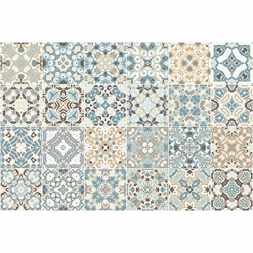 Ambiance-Live Karo-Zement Wandtattoo – AZULEJOS – 15 x 15 cm – 24-teilig - 1
