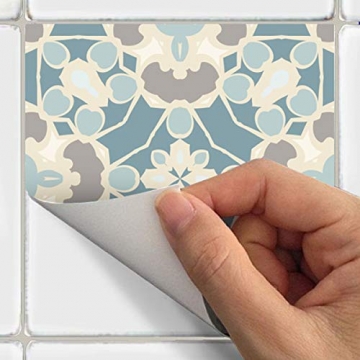 Ambiance-Live Karo-Zement Wandtattoo – AZULEJOS – 15 x 15 cm – 24-teilig - 3