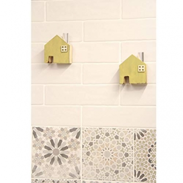 Casa Moro Marokkanische Patchwork Fliesen Arabesque 18,7x18,7 cm 1 qm aus Feinsteinzeug frostsicher | Vintage Bodenfliesen Retro Fiesen für schöne Küche Bad Flur & Küchenrückwand | FL2034 - 2