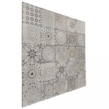 Casa Moro Marokkanische Patchwork Fliesen Arabesque 18,7x18,7 cm 1 qm aus Feinsteinzeug frostsicher | Vintage Bodenfliesen Retro Fiesen für schöne Küche Bad Flur & Küchenrückwand | FL2034 - 5