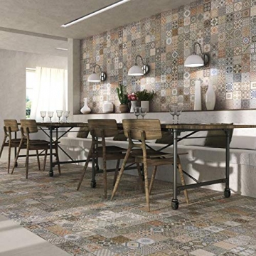 Casa Moro Orientalische Keramikfliesen Habib 44,1 x 44,1 cm 1 qm | Marokkanische Patchwork Fliesen für schöne Küche Flur Bad & Küchenrückwand | FL6030 - 2