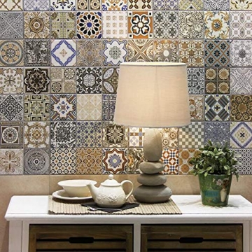 Casa Moro Orientalische Keramikfliesen Habib 44,1 x 44,1 cm 1 qm | Marokkanische Patchwork Fliesen für schöne Küche Flur Bad & Küchenrückwand | FL6030 - 5