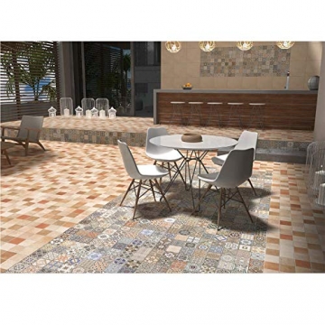 Casa Moro Orientalische Keramikfliesen Habib 44,1 x 44,1 cm 1 qm | Marokkanische Patchwork Fliesen für schöne Küche Flur Bad & Küchenrückwand | FL6030 - 8