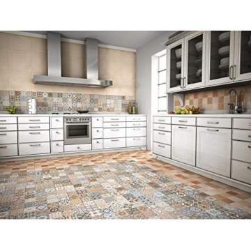 Casa Moro Orientalische Keramikfliesen Habib 44,1 x 44,1 cm 1 qm | Marokkanische Patchwork Fliesen für schöne Küche Flur Bad & Küchenrückwand | FL6030 - 9