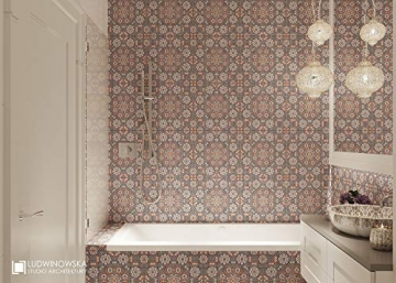 Cerames Marokkanische Wandfliesen Keramikfliese orientalisch Bandar | 25 x 50 cm 1m² | Mosaik-Muster, maurische Fliese | Schöne Dekoration im Bad & Küchenrückwand - 5