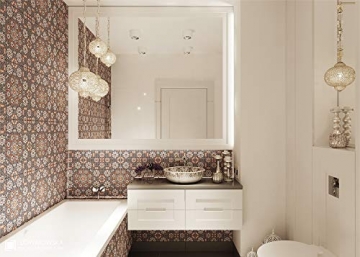 Cerames Marokkanische Wandfliesen Keramikfliese orientalisch Bandar | 25 x 50 cm 1m² | Mosaik-Muster, maurische Fliese | Schöne Dekoration im Bad & Küchenrückwand - 7