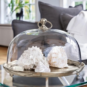 Glasglocke mit Platte Voilá