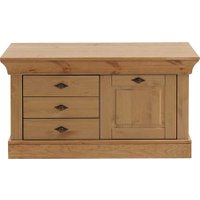 Holz Garderobenbank aus Kiefer teilmassiv Klappe