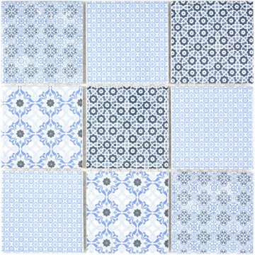 Keramik Mosaikfliesen Daymion Retrooptik Blau | Wandverkleidung Badfliesen Bad Mosaikstein Natursteinfliesen Fußbodenfliesen Dekorative Fliesen Dekor - 3
