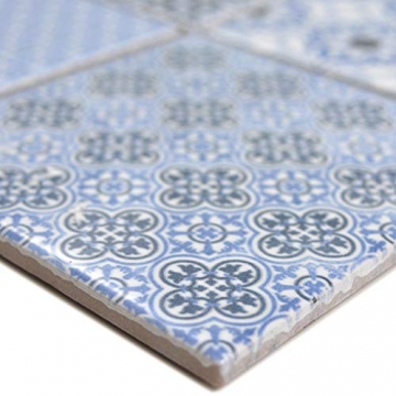 Keramik Mosaikfliesen Daymion Retrooptik Blau | Wandverkleidung Badfliesen Bad Mosaikstein Natursteinfliesen Fußbodenfliesen Dekorative Fliesen Dekor - 1