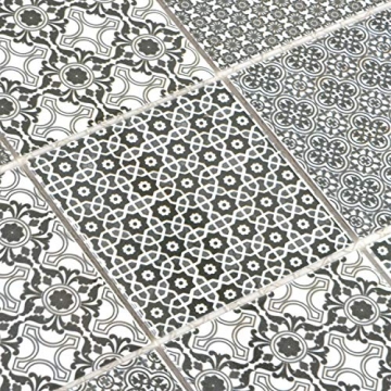 Keramik Mosaikfliesen Daymion Retrooptik Schwarz | Wandverkleidung Badfliesen Bad Mosaikstein Natursteinfliesen Fußbodenfliesen Dekorative Fliesen Dekor - 2
