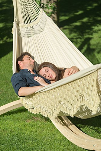 LA SIESTA Bossanova Champagne - Klassische Hängematte Kingsize aus Bio-Baumwolle - 4