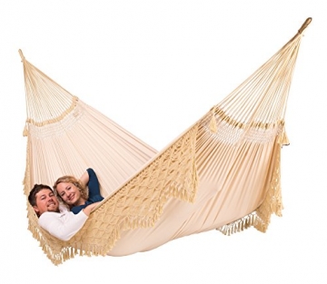 LA SIESTA Bossanova Champagne - Klassische Hängematte Kingsize aus Bio-Baumwolle - 5