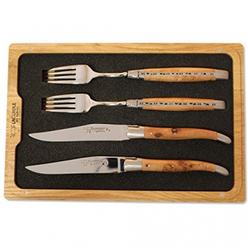 Laguiole en Aubrac 2er Set Messer-Gabel, Olivenholz, CCF99OLIH - 1