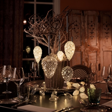 LED-Lichterkette Celina mit Batteriebetrieb, weiß