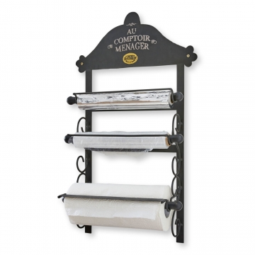 LOBERON Abroller Isigny, schwarz (8 x 36 x 52cm)