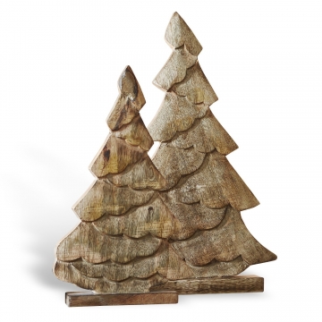 LOBERON Deko-Baum 2er Set Warton, antikbraun