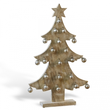 LOBERON Deko-Baum Lacour, antikweiß (7 x 43 x 70cm)