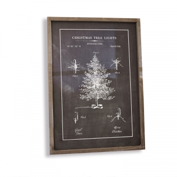 LOBERON Dekoboard Gillis, schwarz (3 x 36 x 51cm)