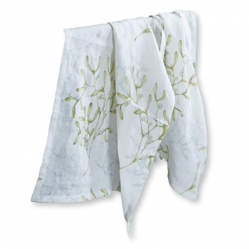 LOBERON Geschirrtuch 2er Set Quercy, weiß/grün (50 x 70cm)