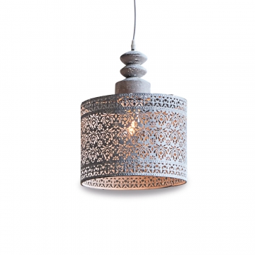 LOBERON Hängelampe Boqueho, grau (33cm)