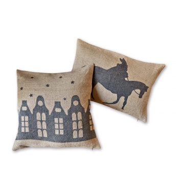 LOBERON Kissenhülle 2er Set Forino, braun