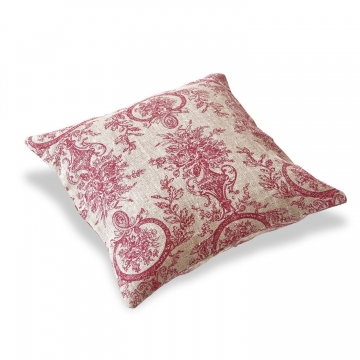 LOBERON Kissenhülle Tonnay, creme/rot (40 x 40cm)