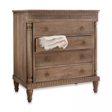 LOBERON Kommode Saint Nazaire, antikbraun (48 x 80 x 85cm)