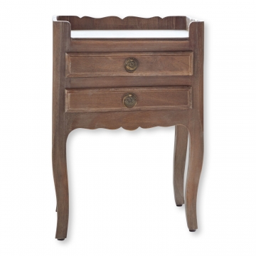 LOBERON Nachttisch Avellino, antikbraun (37 x 45 x 65cm)