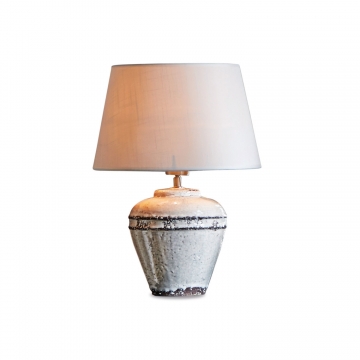 LOBERON Tischlampe Chavin, leinen/antikweiß (41cm)