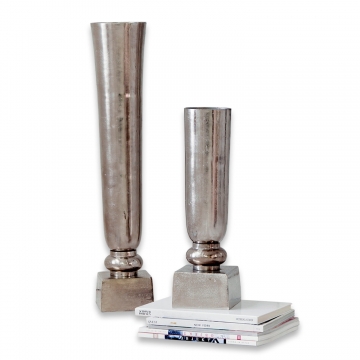 LOBERON Vase 2er Set Rohann, antiksilber