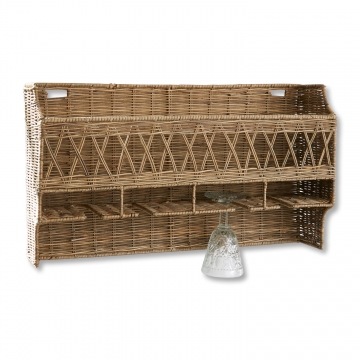 LOBERON Wandregal Eastport, antikbraun (14 x 60 x 35cm)
