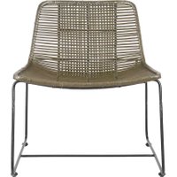 Loungesessel in Khaki Rattan