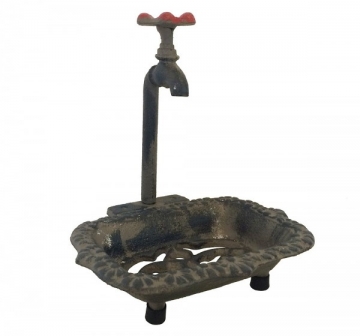 Nostalgische Seifenschale Wasserhahn Seifenhalter Gusseisen