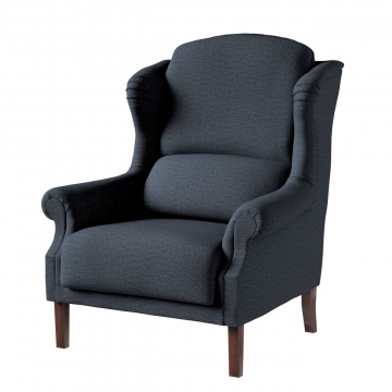 Ohrensessel Unique, dunkelblau-grau, 85 × 107 cm, Living (160-24)