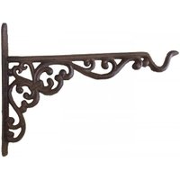 Wandhalter für Blumenampel Wandhaken Vintage Gusseisen Antik-Stil Braun 24cm