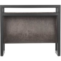 Zeitungssammler in Anthrazit Echtleder und Metalll